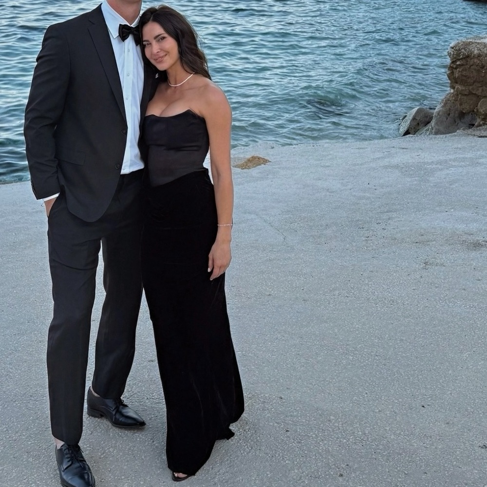 House of CB Elegant Black Strapless Maxi Dress